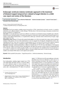 Articulo Endoscopic ventriculo cisterno ventricular