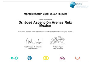 Certificado Internacional Society Pediatric Neurosurgery